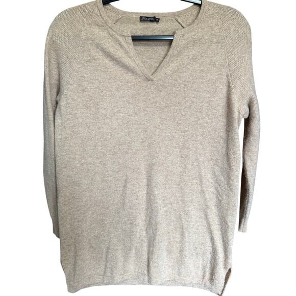 J McLaughlin Lochlann Cashmere Sweater V Neck Pullover Relaxed Fit Tan Size XS - Picture 6 of 12